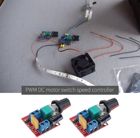 EMagTech 2 قطعة وحدة تحكم صغيرة في سرعة PWM الجهد المنخفض تيار مستمر 3 فولت-35 فولت 5A 90 واط حاكم LED وحدة تحكم لخاصية تخفيض الإضاءة التبديل وحدة تحكم سرعة المحرك in Saudi Arabia