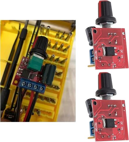 EMagTech 2 قطعة وحدة تحكم صغيرة في سرعة PWM الجهد المنخفض تيار مستمر 3 فولت-35 فولت 5A 90 واط حاكم LED وحدة تحكم لخاصية تخفيض الإضاءة التبديل وحدة تحكم سرعة المحرك in Saudi Arabia