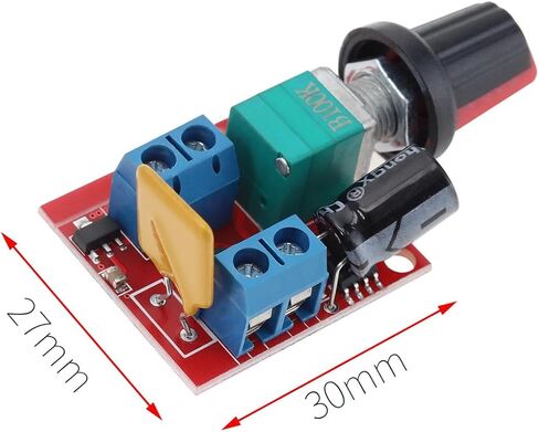 EMagTech 2 قطعة وحدة تحكم صغيرة في سرعة PWM الجهد المنخفض تيار مستمر 3 فولت-35 فولت 5A 90 واط حاكم LED وحدة تحكم لخاصية تخفيض الإضاءة التبديل وحدة تحكم سرعة المحرك in Saudi Arabia