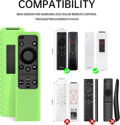 غطاء جهاز تحكم عن بعد من السيليكون متوافق مع سامسونج 2023,2024 TM2360E BN59 01432A TM2361E BN59 01455A حافظة جهاز التحكم عن بعد للتلفزيون الذكي من سامسونج مقاومة للصدمات والغبار مع حبل قصير in Kuwait