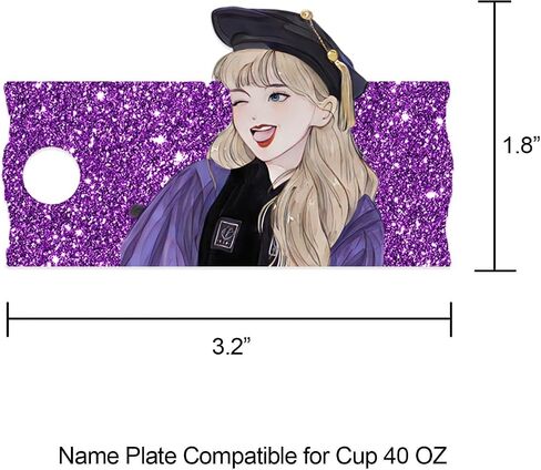 Music Merch Tags for Stanley Cup 40 oz Accessories, Unique Stuff Tumbler Topper Lid Colorful Acrylic Name Plate 4 Pack for Fans Music Lover Boys Girls Friends Parents Gifts in Saudi Arabia