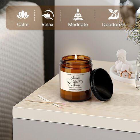 Nurse Gifts for Women,Lavender Scented Candles for Nurse Appreciation Gifts,Nursing Graduation Gifts for Her,Cool Gifts for Nurses Week Gifts,Nurse Graduation Gift,Nurse Gift,Nurse Practitioner Gifts in Kuwait