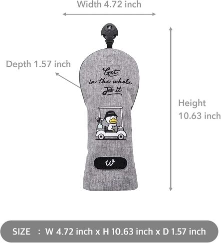 KAKAO FRIENDS GOLF Urban Solid Wood Head Cover, Character Golf Club Cover, Fabric & Leather Cover in Saudi Arabia
