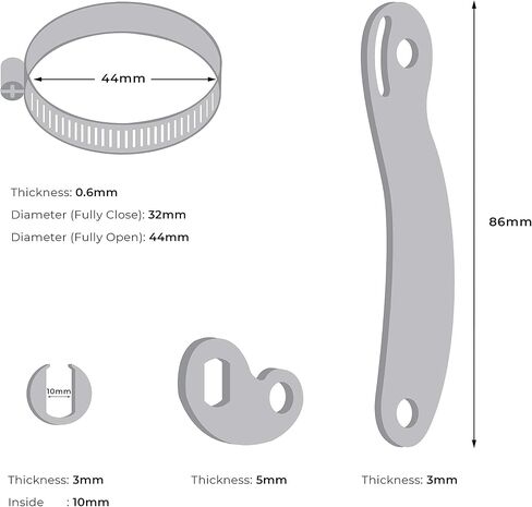 EBIKELING Universal Torque Arm Conversion Kits for Electric Bicycle, EBike Front or Rear Hub Motors and Mid Drive e-Bike Tool for Maintenance, 6 pc Ebike Accessories in Saudi Arabia