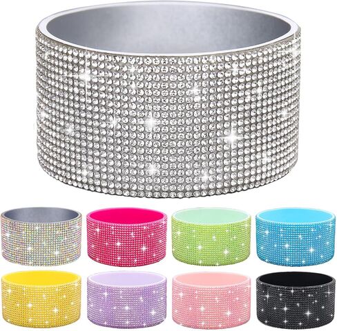Protective Rhinestone Glitter Silicone Boot for Stanley Cup 20-40oz, Bling Diamond Anti-Slip Sleeve Cover for Hydro Flask Bottle 12-24oz and More Tumblers/Bottles with 2.8-2.9 inch Bottom in Saudi Arabia