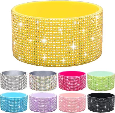 Protective Rhinestone Glitter Silicone Boot for Stanley Cup 20-40oz, Bling Diamond Anti-Slip Sleeve Cover for Hydro Flask Bottle 12-24oz and More Tumblers/Bottles with 2.8-2.9 inch Bottom in Saudi Arabia