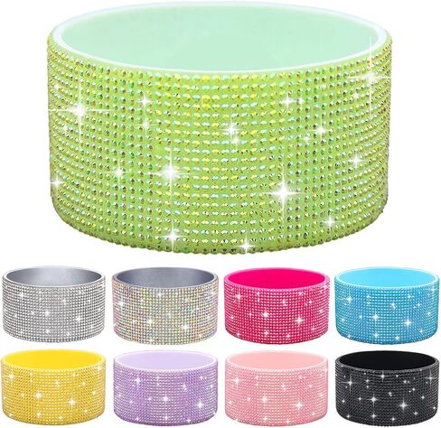Protective Rhinestone Glitter Silicone Boot for Stanley Cup 20-40oz, Bling Diamond Anti-Slip Sleeve Cover for Hydro Flask Bottle 12-24oz and More Tumblers/Bottles with 2.8-2.9 inch Bottom in Saudi Arabia