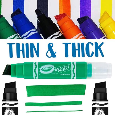 Crayola XL Poster Markers, Assorted Classic Colors, School Supplies, 4 Count (Pack of 2) in Saudi Arabia