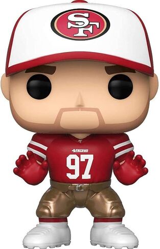 Pop NFL: شخصية Nick Bosa San Francisco Pop # 132 من الفينيل (مرفقة مع حافظة حماية EcoTek Pop Box) in Saudi Arabia