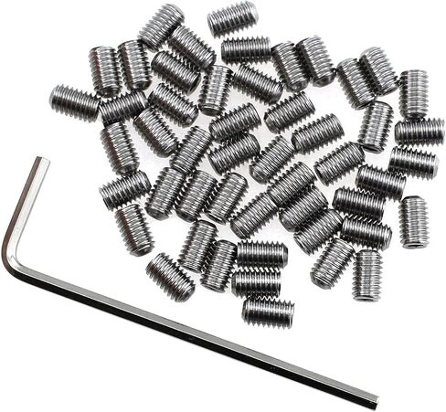 50PCS 10#-32x5/16 Inch Stainless Steel Hexagon Socket Set Screw Suitable for Door Knob Faucet Lamp and Lock Repair in Saudi Arabia