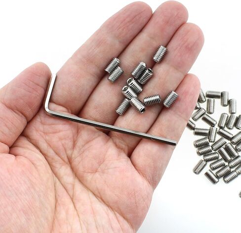 50PCS 10#-32x5/16 Inch Stainless Steel Hexagon Socket Set Screw Suitable for Door Knob Faucet Lamp and Lock Repair in Saudi Arabia