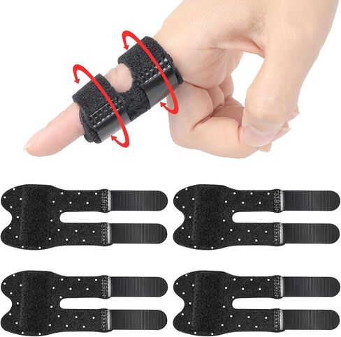 Trigger Thumb Splints, Finger Splint for Broken/Straightening/Arthritis, Breathable Thumb Brace for Thumb/Middle/Ring/Index/Pinky Finger, Blue, Short, 4pcs in Kuwait