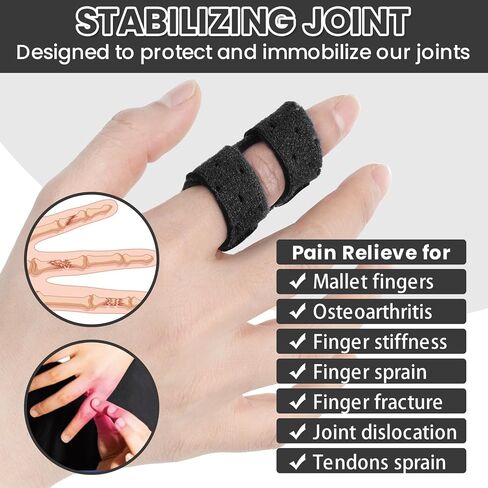Trigger Thumb Splints, Finger Splint for Broken/Straightening/Arthritis, Breathable Thumb Brace for Thumb/Middle/Ring/Index/Pinky Finger, Blue, Short, 4pcs in Kuwait
