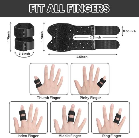 Trigger Thumb Splints, Finger Splint for Broken/Straightening/Arthritis, Breathable Thumb Brace for Thumb/Middle/Ring/Index/Pinky Finger, Blue, Short, 4pcs in Kuwait