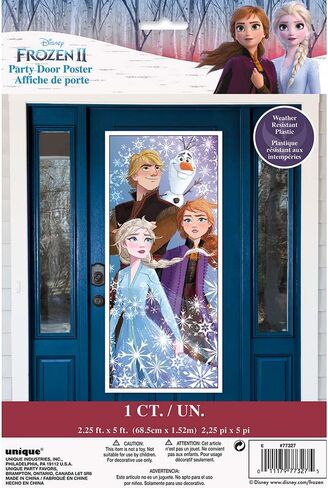 Unique Disney Frozen 2 Enchanting Door Poster - 27" x 60" (1 Pc.) - Enchanting Party Accessory for Magical & Memorable Moments in Saudi Arabia