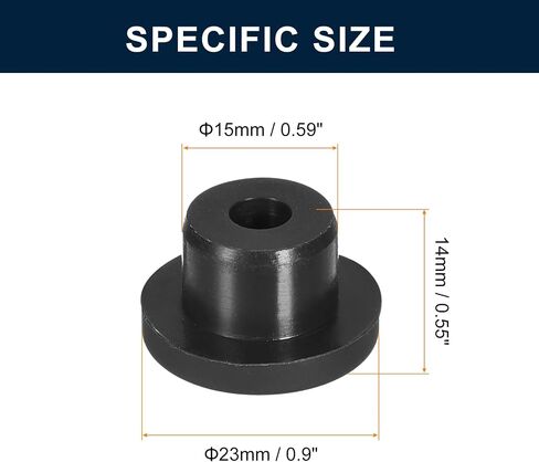 uxcell 10 Pieces Black Plug Holes, Waterproof Button Plug Rubber Hole Plugs for 14mm/0.55" Hole in Saudi Arabia