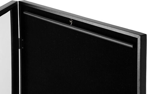 Jersey Display Case /Leather Covered Frame/Lockable(2 Locks)/ Display Shadow Box Cabinet for Baseball Basketball Football Soccer Hockey Shirt,Uniform, Acrylic Cover (Black)-: JackCubeDesign MK358A in Saudi Arabia