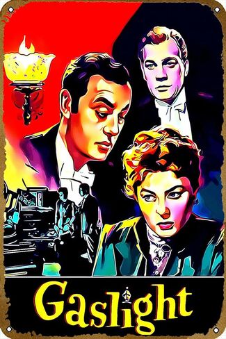 ملصق فيلم Gaslight 1 علامة قصدير معدنية عتيقة مقاس 12 × 8 بوصات ملصق الفيلم in Kuwait