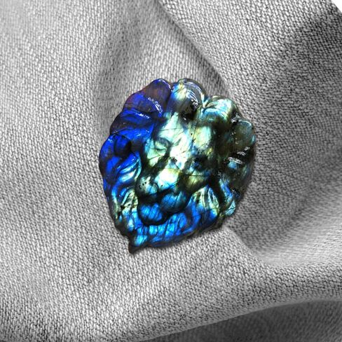 1Pcs Labradorite Crystal Lion Hand Carved The Lion Skull Lion Quartz Reiki Healing Stone Décor in Saudi Arabia