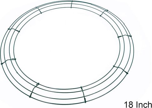 إطار إكليل زهور معدني من YYCRAFT مقاس 18 بوصة، أخضر (18 بوصة، عبوتان) in Saudi Arabia