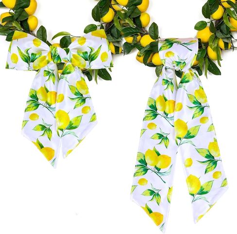 YLOLUL 2 Pcs Autumn Grid Wreath Sash for Front Door 4.5'' X 56'' Autumn Fall Thanksgiving Wreath Satin Sash for Wedding Home Party Wall Decor(Autumn) in Saudi Arabia