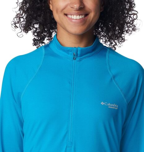 Columbia Women's Endless Trail 1/2 Zip Mesh Long Sleeve in Saudi Arabia