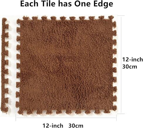 12 Pcs Kids Carpet Squares, 12"x 12", EVA Foam Interlocking Carpet Tiles, Soft and Flexible, Kids Floor Mat Rug Tiles - Coverage 12 Sq Ft in Kuwait