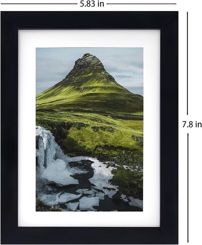 Picture Frames 5x7 Black Photo Frames Display 4x6 Pictures with Mat for Desk or Wall Decor, Set of 2 in Saudi Arabia