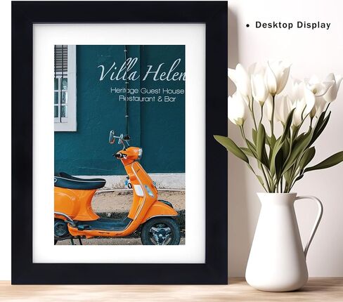 Picture Frames 5x7 Black Photo Frames Display 4x6 Pictures with Mat for Desk or Wall Decor, Set of 2 in Saudi Arabia