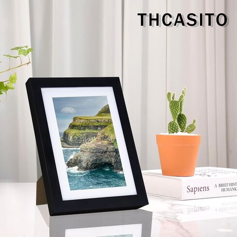 Picture Frames 5x7 Black Photo Frames Display 4x6 Pictures with Mat for Desk or Wall Decor, Set of 2 in Saudi Arabia