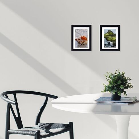 Picture Frames 5x7 Black Photo Frames Display 4x6 Pictures with Mat for Desk or Wall Decor, Set of 2 in Saudi Arabia