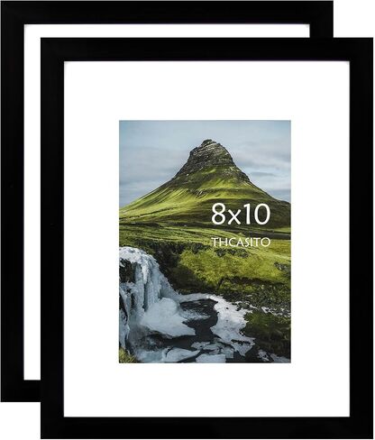 Picture Frames 5x7 Black Photo Frames Display 4x6 Pictures with Mat for Desk or Wall Decor, Set of 2 in Saudi Arabia