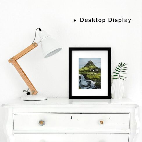 Picture Frames 5x7 Black Photo Frames Display 4x6 Pictures with Mat for Desk or Wall Decor, Set of 2 in Saudi Arabia