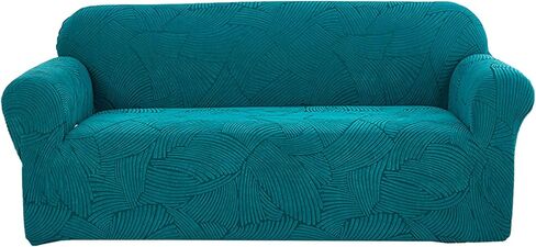 Jacquard Sofa Slipcover Stretch Couch Cover 1-Piece Soft Sofa Cover Washable Furniture Protector with Anti-Slip Foams for Dogs Children Pets (Blue, Large) in Kuwait