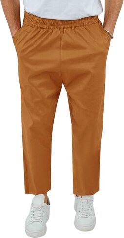 بنطلون كاجوال رجالي من PASLTER بخصر مطاطي برباط وفضفاضة مع جيوب in Kuwait