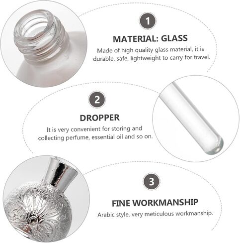 rhinestones vial grace crystal fragrance frosted bottle sample containers glass vial dispenser Essential Oils Dropper Bottle perfume bottle travel size perfume for women in Kuwait
