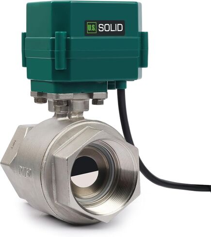 U.S. Solid 2" Motorized Ball Valve with US Plug 110VAC Stainless Steel Electrical Ball Valve,Auto Return, Normally Closed in Saudi Arabia