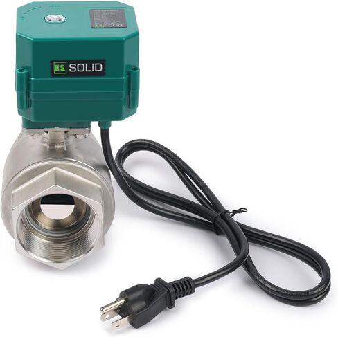 U.S. Solid 2" Motorized Ball Valve with US Plug 110VAC Stainless Steel Electrical Ball Valve,Auto Return, Normally Closed in Saudi Arabia