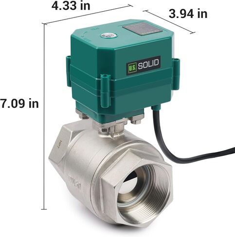 U.S. Solid 2" Motorized Ball Valve with US Plug 110VAC Stainless Steel Electrical Ball Valve,Auto Return, Normally Closed in Saudi Arabia