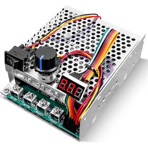 DC Motor Speed Controller Max PWM 3500W , DC 10V-55V & 100A Brush Motor LED Display Stepless Speed Controller with Forward-Brake-Reverse Switch & Ajustable Potentiometer