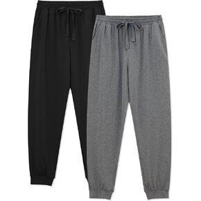 EA'S SECRET Men's 100% Cotton Pajama Bottoms Soft Knit Sleep Lounge Pant with Drawstring Pockets Button Fly
