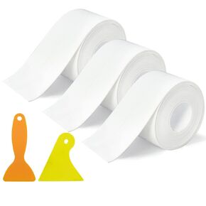 3 Packs Toilet Caulk, Shower Caulk Tape for Toilet, Kitchen Bathroom Sink Bath PVC Self Adhesive Tub on Wall Sealing Tape Tile Sealer Caulk Tape Waterproof Stickly Acrylic Glue Sticker