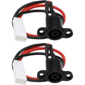 2pcs Plastic Electric Scooter Charging Port Compatible with Xiaomi M365/Pro Scooter, Black