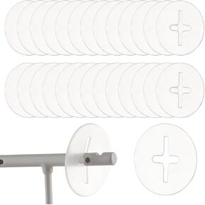 BENECREAT 200 Pack Peg Hook Product Stoppers, 28mm/1.1" Display Peg Stoppers, Clear Plastic Inventory Control Clips for Keeping Merchandise on Display Hooks, 0.9mm Thick
