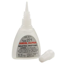 Aron Alpha Type 221 (2 cps viscosity) Fast Set Instant Adhesive 20 g (0.7 oz) Bottle