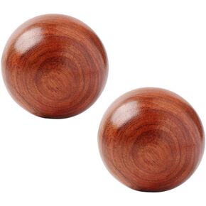 2Pcs Rosewood Therapy Exercise Stress Balls Strengthen Hand Finger and Grip Muscles Relieve Stress and Improve Focus