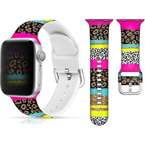 Watch Band Compatible with Apple Watch 38mm 40mm 41mm 42mm 44mm 45mm Soft Silicone Wristbands Replacement Strap with Classic Clasp for iWatch Series SE 8 7 6 5 4 3 2 1 Utral for Women