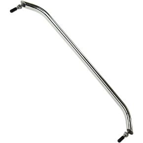 MARINE CITY 304 Grade Stainless Steel Smooth Polished Heavy Duty Boat Handle Oval Tube Grab Bar Mount Handrail with Flange and Studs 23 Inches for Marines – Boats – Yachts – RVs (Pack of 1)