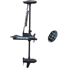 AQUOS Haswing Black 12V 55LBS 54inch Electric Bow Mount Trolling Motor with Remote Control for Inflatable Boat Kayak Bass Boat Aluminum Boat Fishing, Freshwater and Saltwater Use
