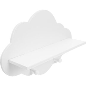 ARTIBETTER 1pc Shelf Blush Decor Wood Storage Shelves White Storage Shelves Wall Cloud Shelf for Nursery Floating Shelves Wooden White Storage Shelf Wall Mounted Shelves Finishing Shelf Fold